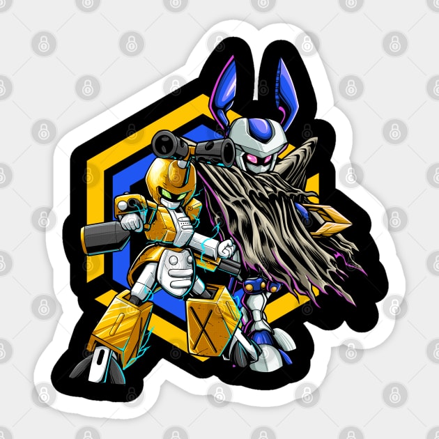 Metabee vs Rokusho Sticker by WahyudiArtwork